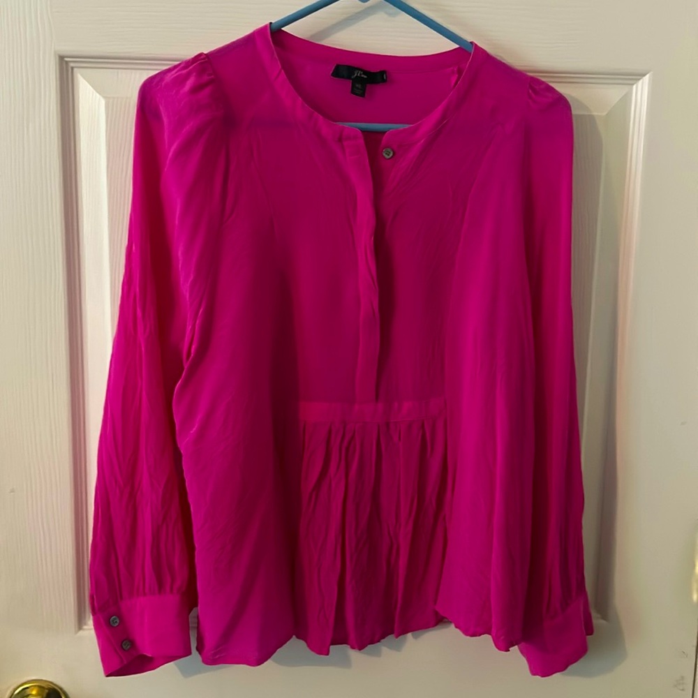 Pink silk J. Crew shirt